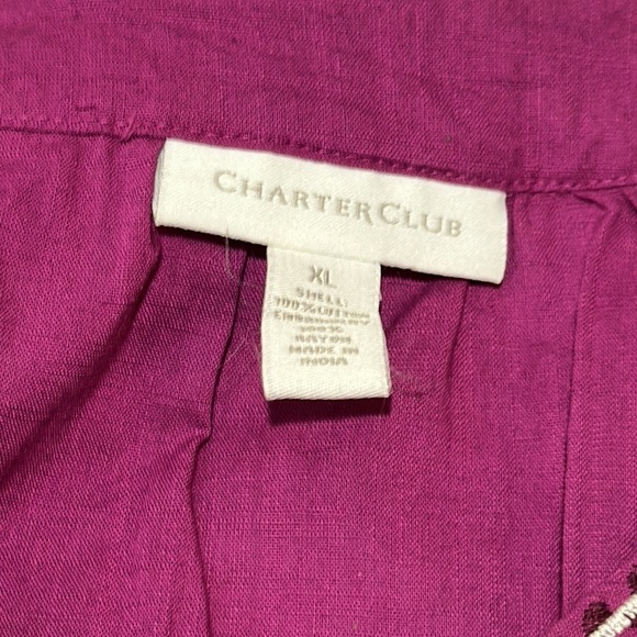 NWT Charter Club Cotton Embroidered Bubble-Sleeve Top size XL - Picture 14 of 16